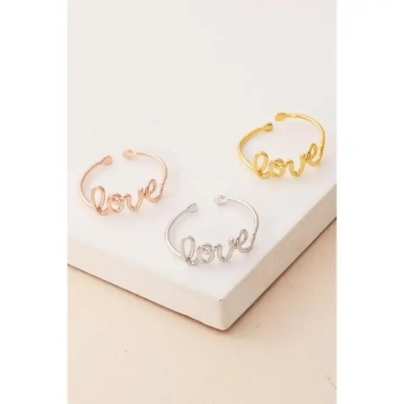 ($7) Handwritten Love Ring - Picture 2 of 2